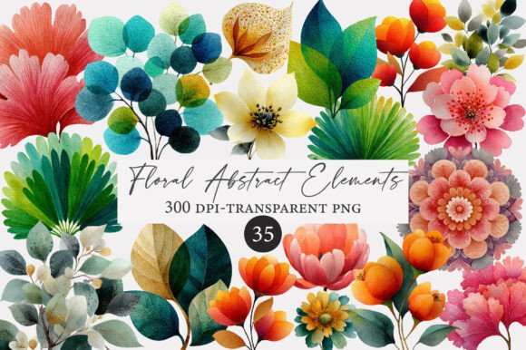 Download Floral Abstract Elements Clipart - Premium Resources