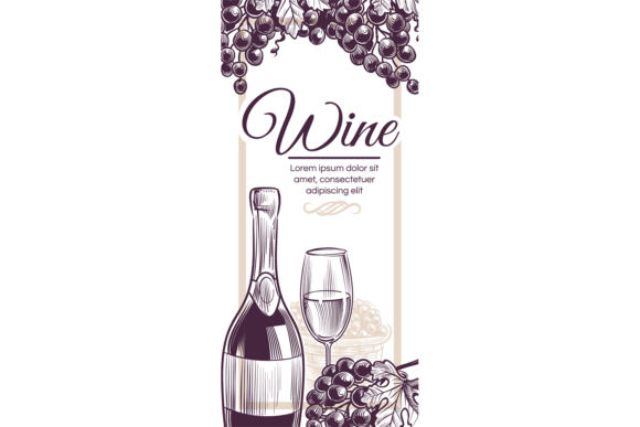 Download Wine Promo Template. Hand Drawn Bottle a - Promo Collection